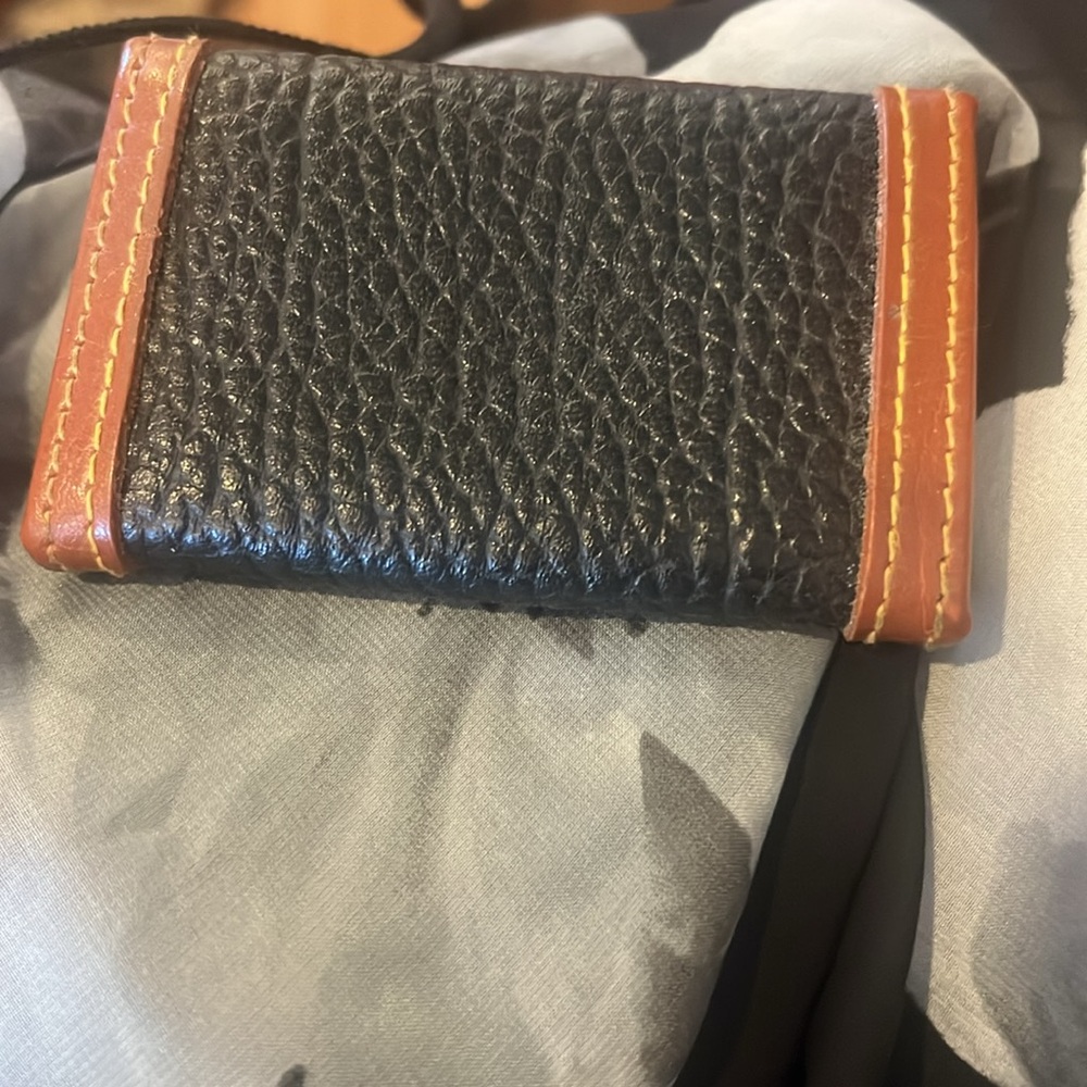 Dooney & Bourke Black and Brown Leather Key Case Vintage Dooney & Burke Key Case - Picture 2 of 3